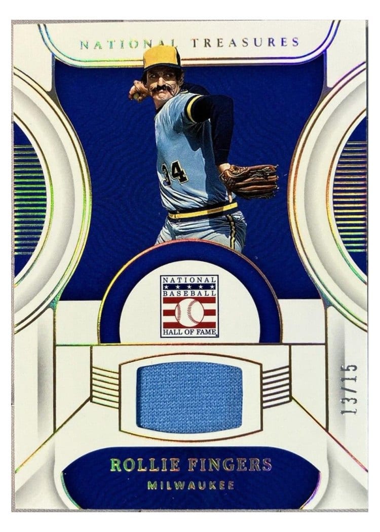 2023 Panini National Treasures Hall of Fame Materials Rollie Fingers #23 card