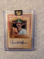2025 Topps Gilded Collection Gold Framed Hall of Fame Autographs Rollie Fingers #HAFA-RF card
