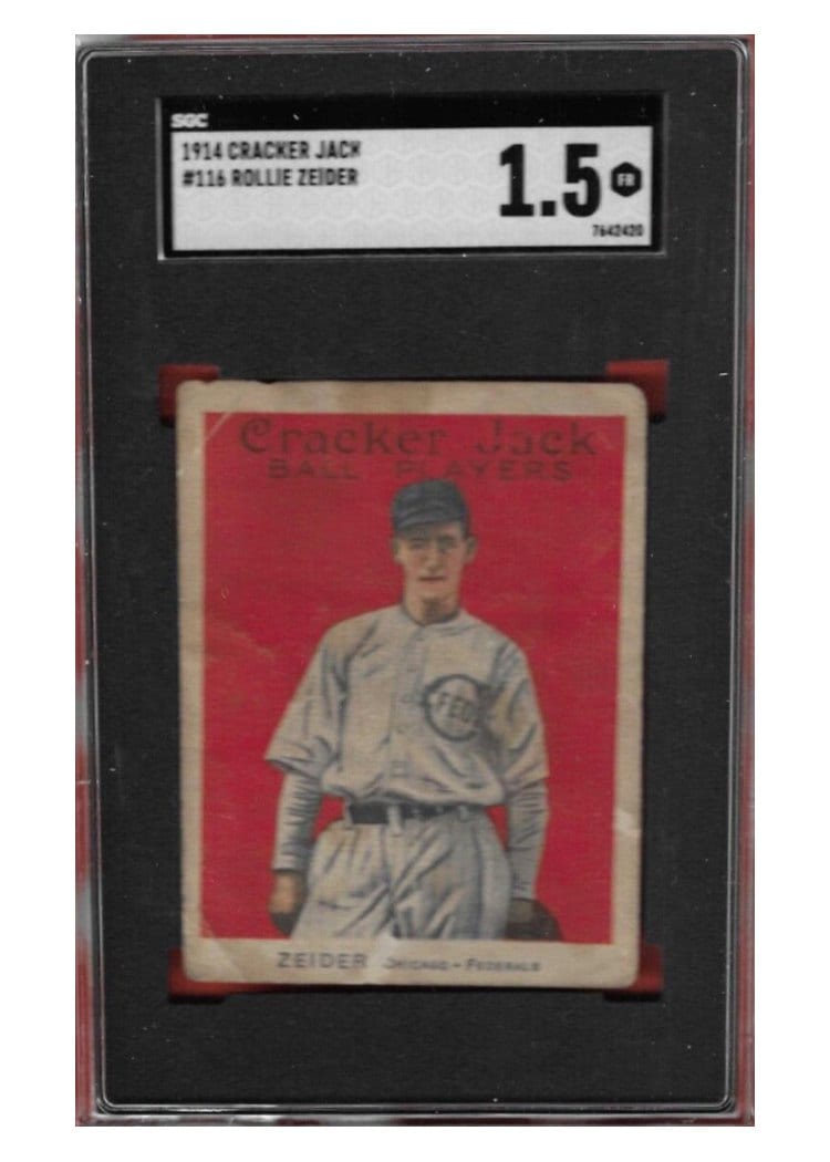 1914 Cracker Jack Rollie Zeider #116 card