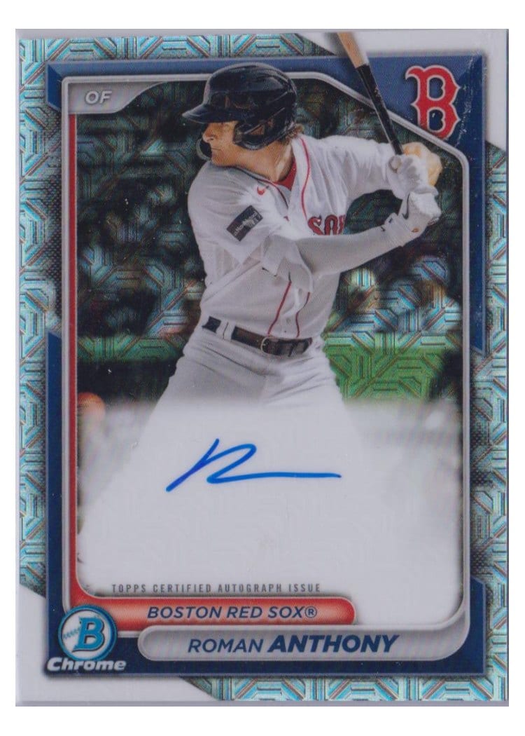 2024 Bowman Chrome Mega Box Prospect Autograph Roman Anthony #BMA-RA card