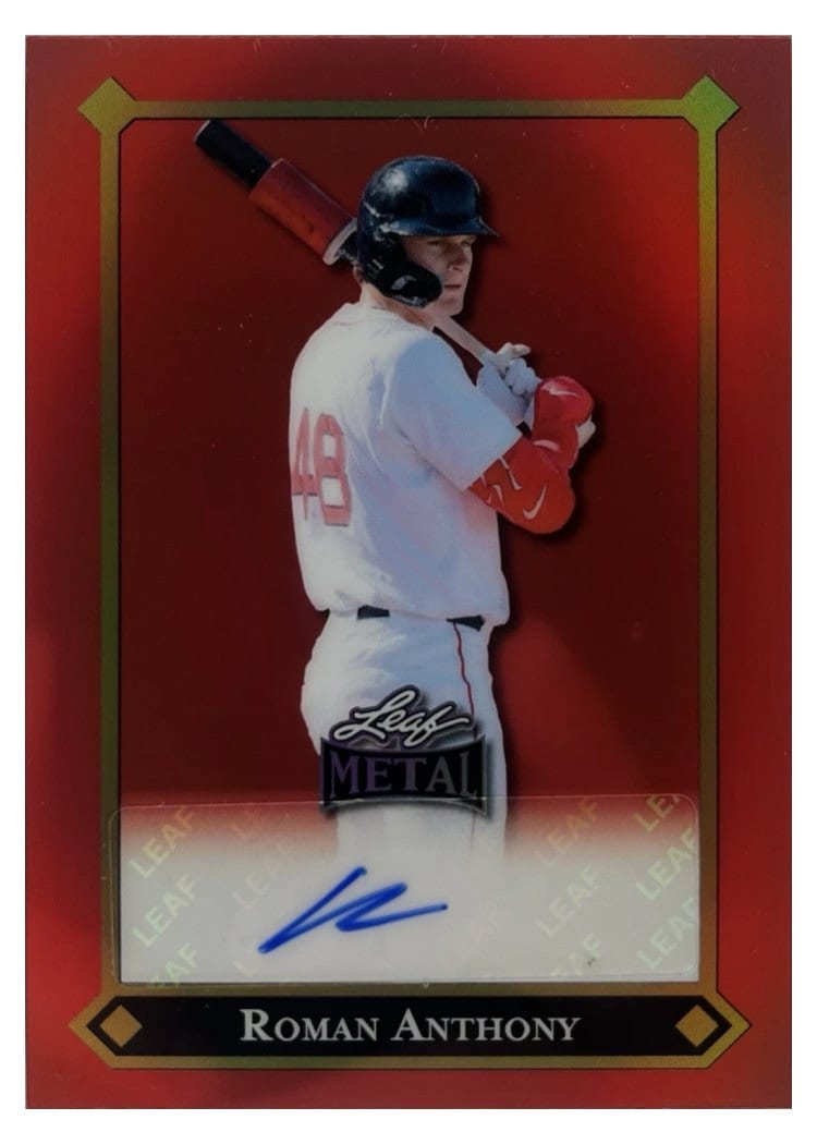 2025 Leaf Metal Base Autograph Roman Anthony #BA-RA1 card