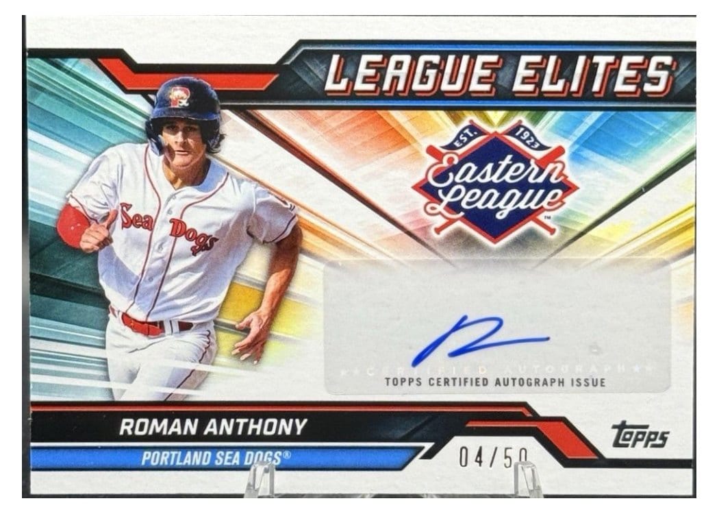 2025 Topps Pro Debut League Elites Autographs Roman Anthony #LEA-RA card