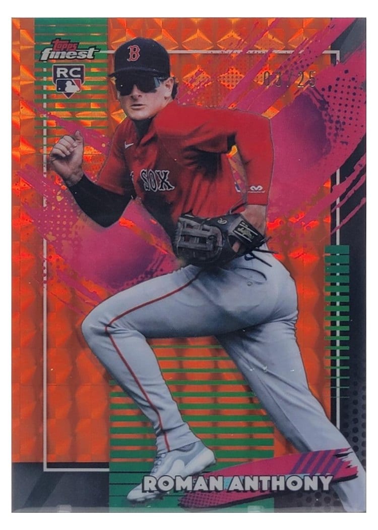 2026 Topps Finest Roman Anthony Orange Geometric Refractor #206 card