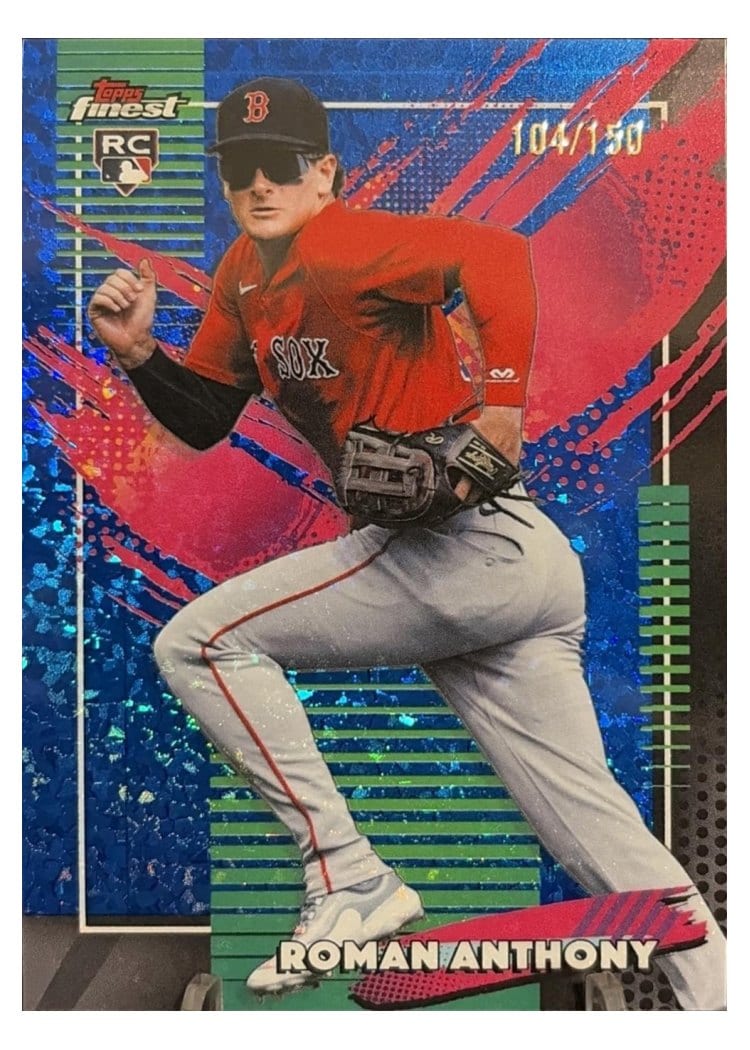 2026 Topps Finest Roman Anthony Blue Mini Diamond Refractor #206 card