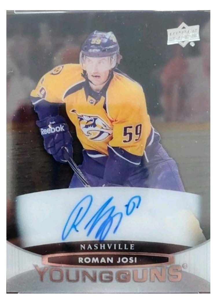 2024-25 Upper Deck Clear Cut Rookie Tribute Autos Roman Josi #RA-RJ card