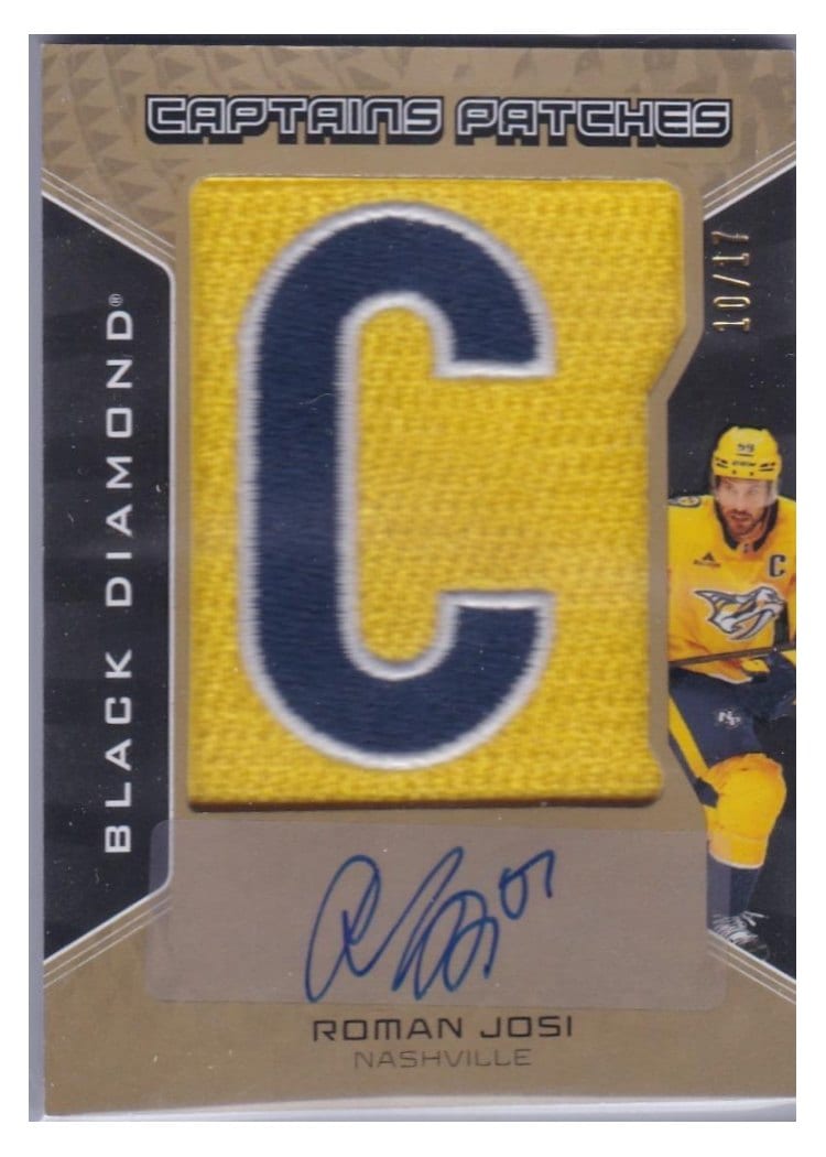 2025-26 Upper Deck Black Diamond Captains Patches Roman Josi #CP-RJ card