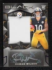 2024 Panini Black Rookie Patch Autographs Roman Wilson #231 card