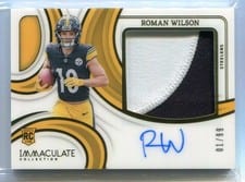 2024 Panini Immaculate Collection Premium Patch Rookie Autographs Roman Wilson #21 card