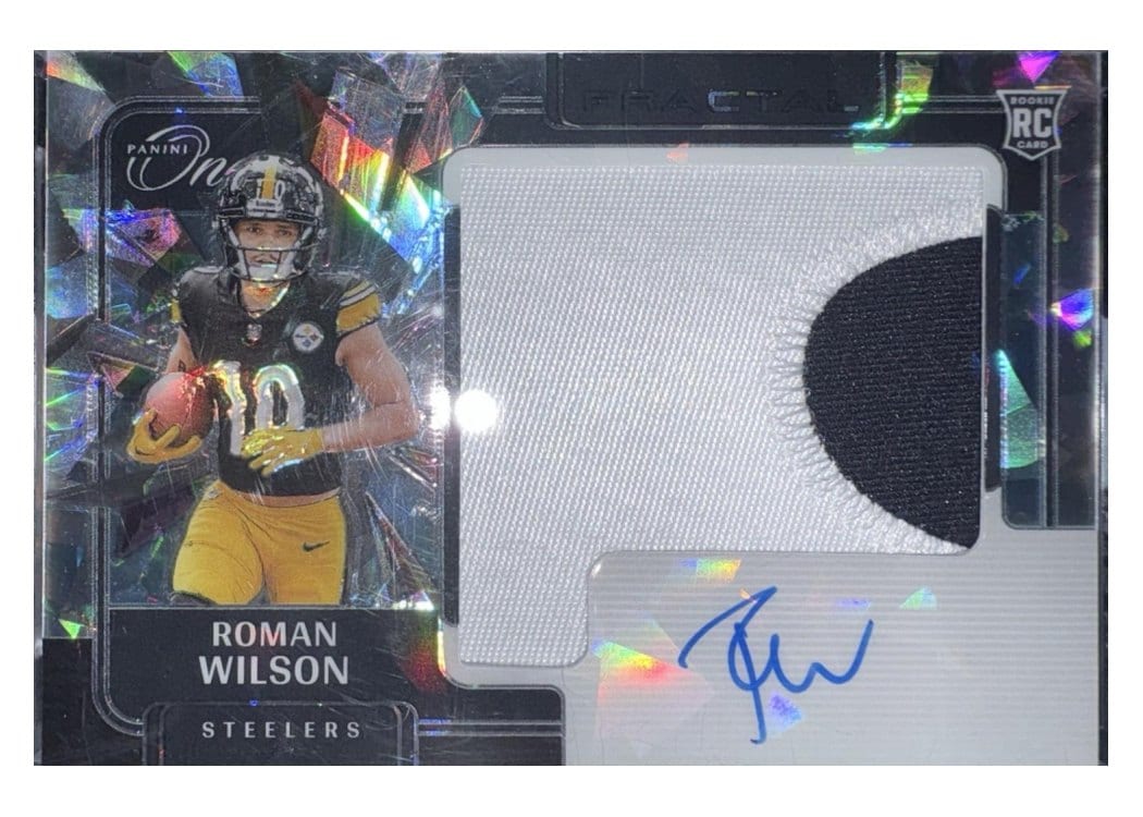 2024 Panini One Rookie Fractal Autographs Roman Wilson #412 card