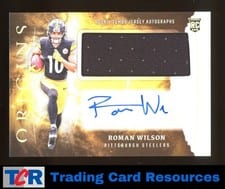 2024 Panini Origins Rookie Jumbo Jersey Autographs Roman Wilson #RJA-RWI card