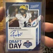 2024 Panini Prestige Draft Day Signatures Roman Wilson #DDS-RWN card