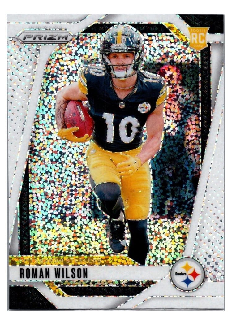 2024 Panini Prizm Base Set Roman Wilson White Sparkle #384 card