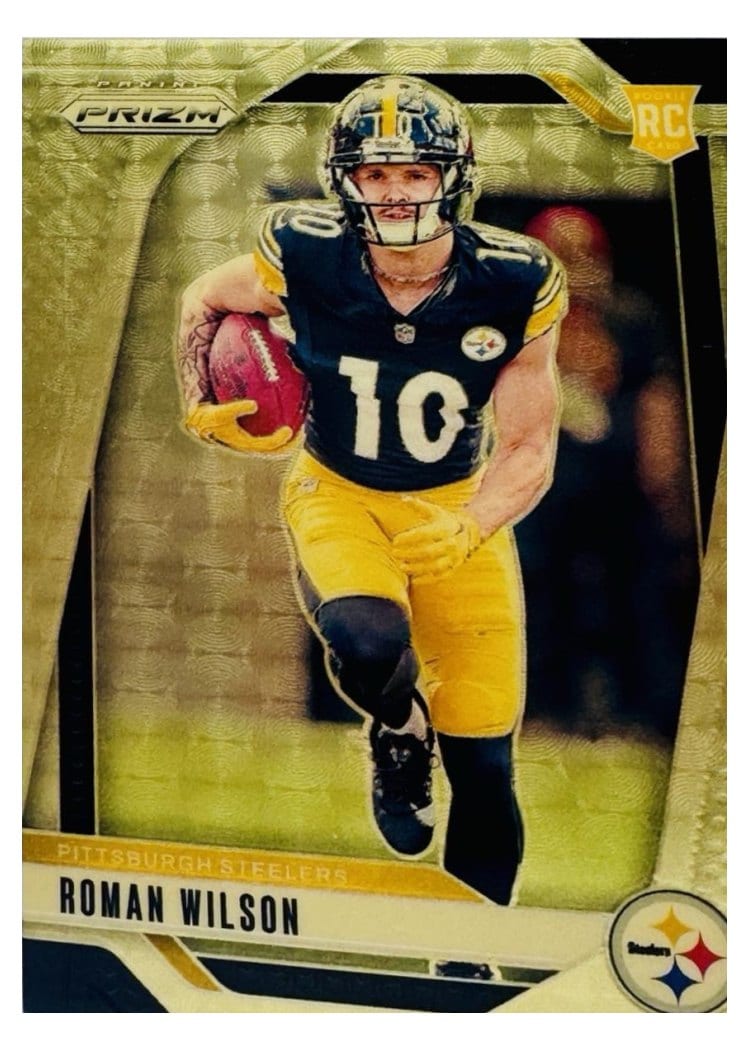 2024 Panini Prizm Base Set Roman Wilson Gold Vinyl #384 card