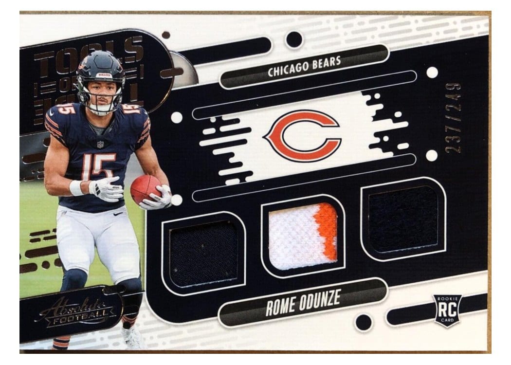 2024 Panini Absolute Tools of the Trade Triple Rome Odunze #TOTT-ROE card