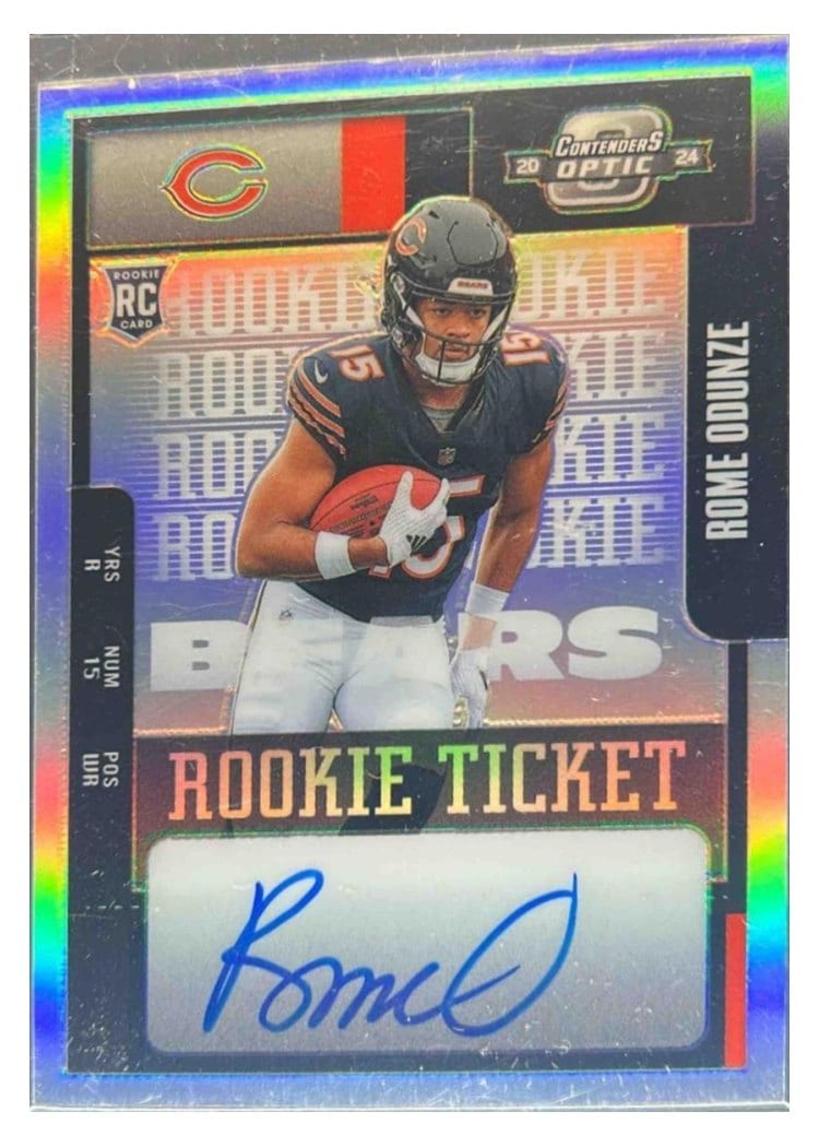 2024 Panini Contenders Optic 2004 Contenders Throwback Rookie Autographs Rome Odunze #2 card