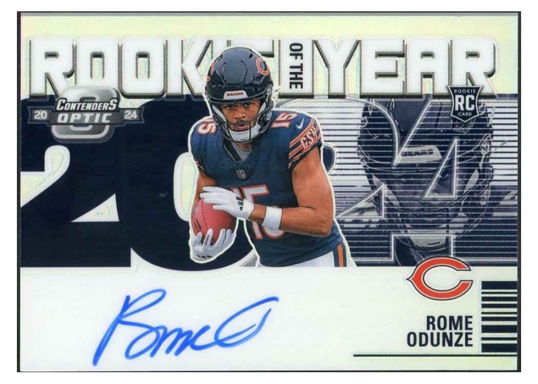 2024 Panini Contenders Optic Rookie of the Year Contenders Rome Odunze #6 card