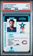 2024 Panini Contenders Permit to Dominate Rome Odunze #38 card