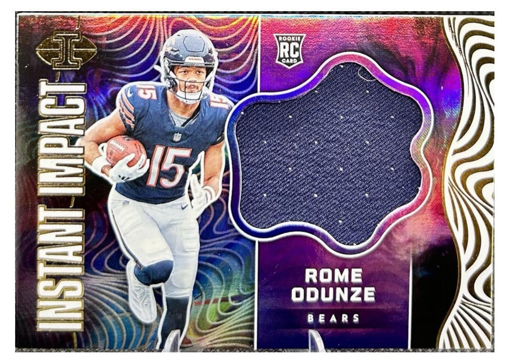 2024 Panini Illusions Instant Impact Relics Rome Odunze #12 card