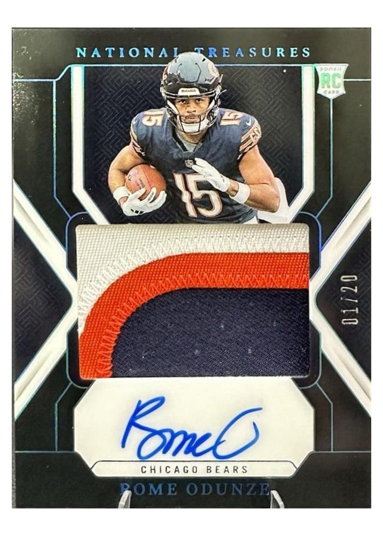 2024 Panini National Treasures Base Set Rome Odunze #159 card