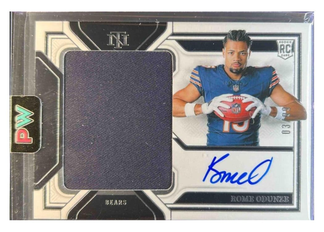 2024 Panini National Treasures Rookie Material Signatures RPS Rome Odunze #4 card
