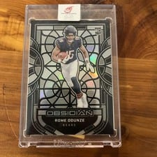 2024 Panini Obsidian Black Stained Glass Rome Odunze #14 card