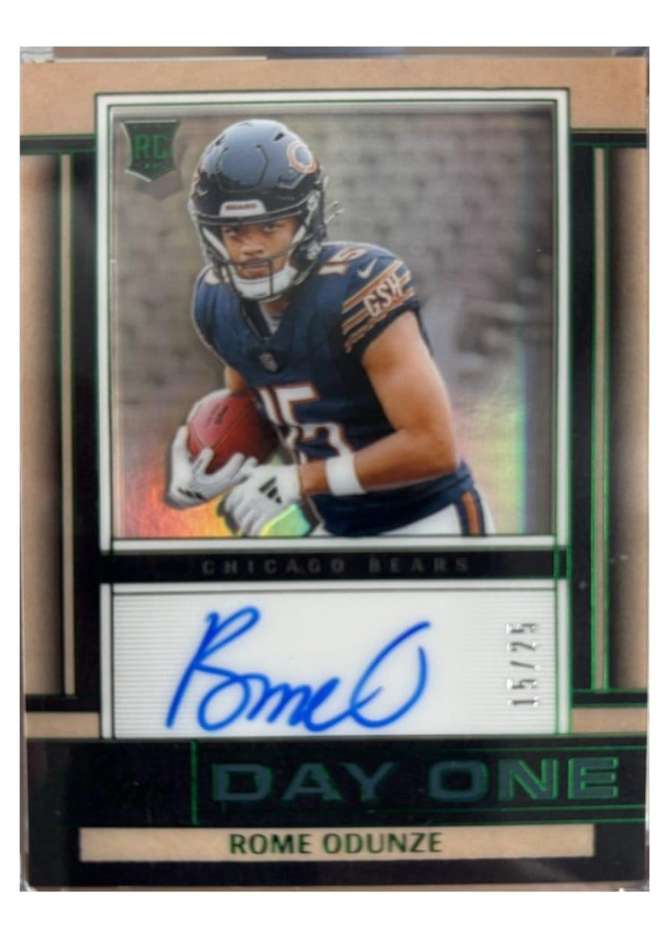 2024 Panini One Day One Autographs Rome Odunze #133 card