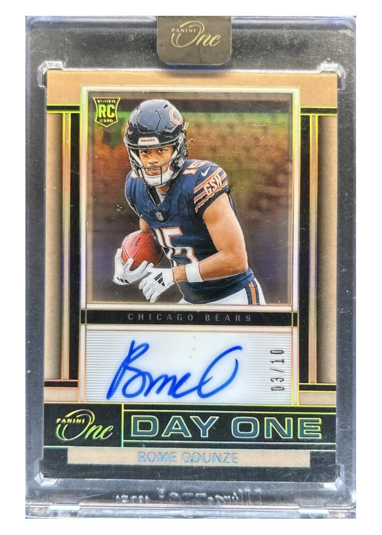 2024 Panini One Day One Autographs Rome Odunze #133 card