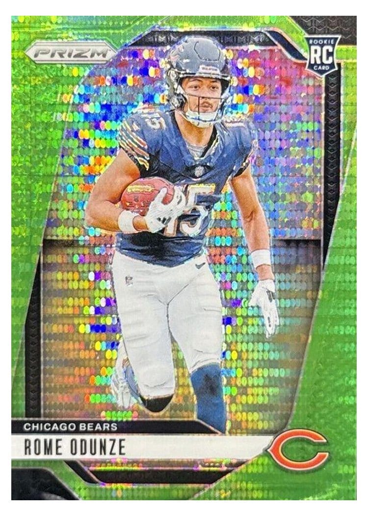 2024 Panini Prizm Base Set Rome Odunze #385 card