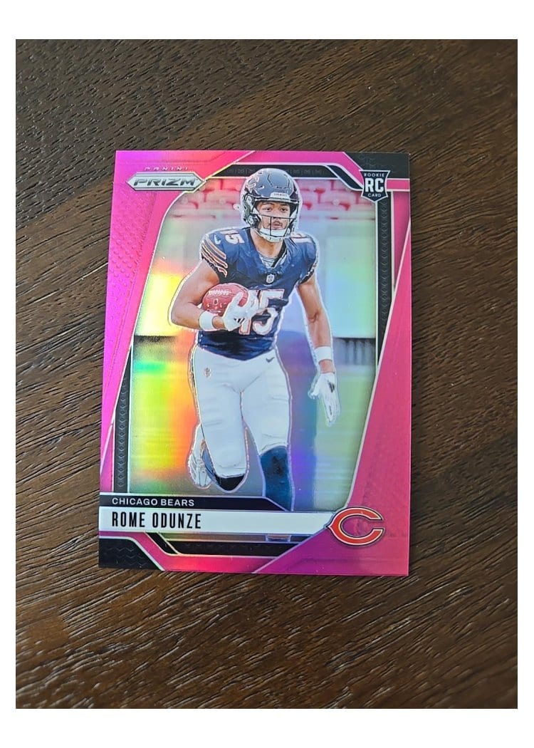2024 Panini Prizm Base Set Rome Odunze Pink #385 card