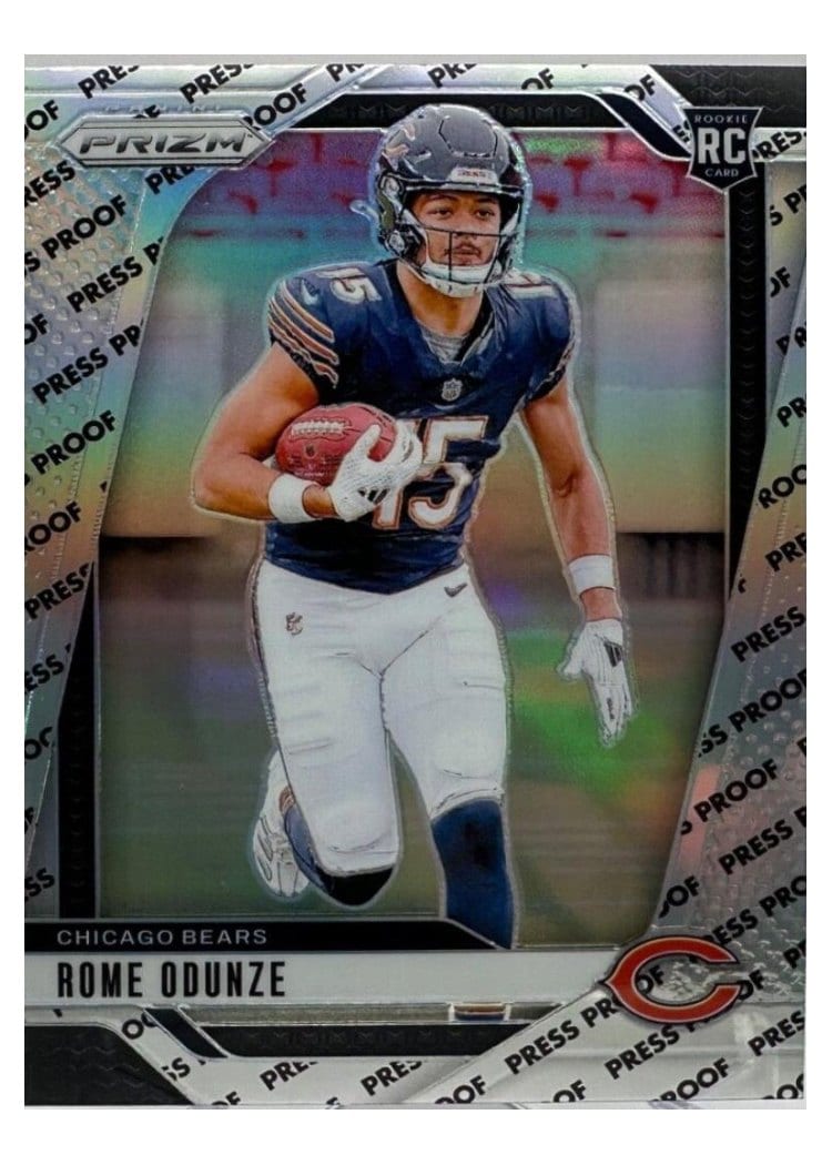2024 Panini Prizm Base Set Rome Odunze #385 card