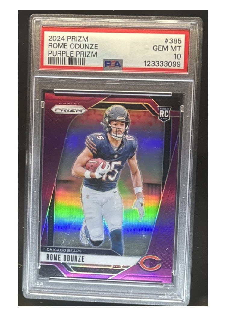 2024 Panini Prizm Base Set Rome Odunze #385 card