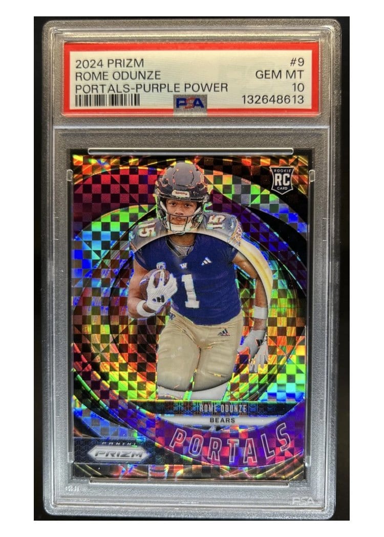 2024 Panini Prizm Base Set Rome Odunze #385 card