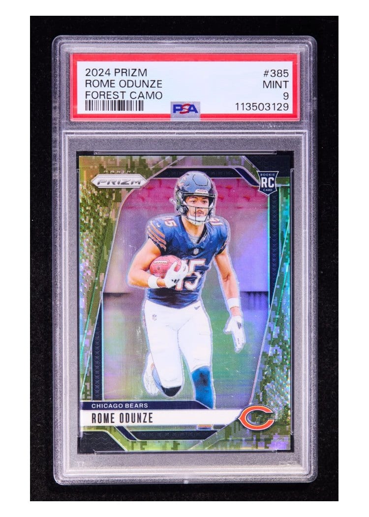 2024 Panini Prizm Base Set Rome Odunze #385 card