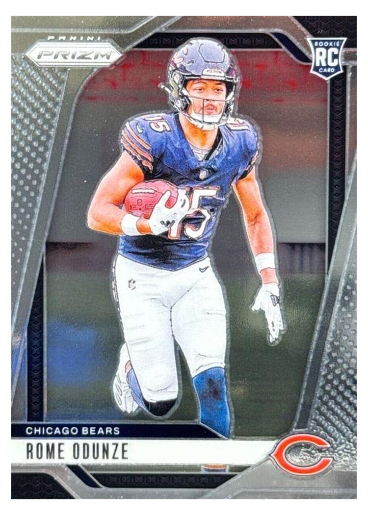 2024 Panini Prizm Base Set Rome Odunze #385 card