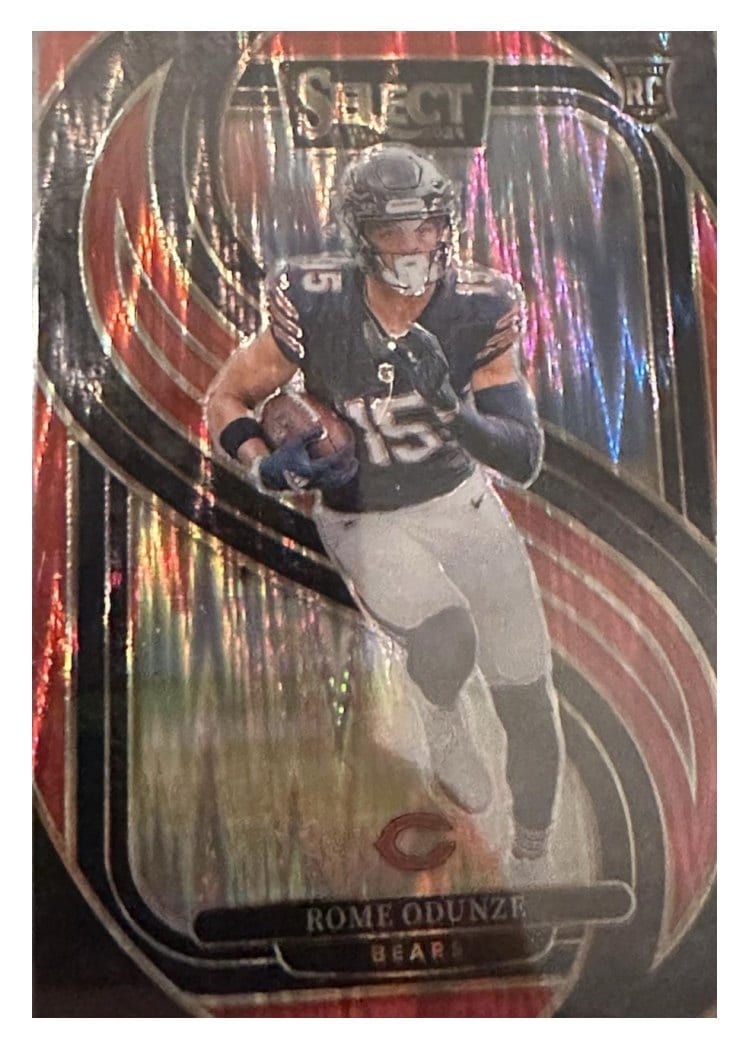 2024 Panini Select Rome Odunze Red Prizm Shock #3 card