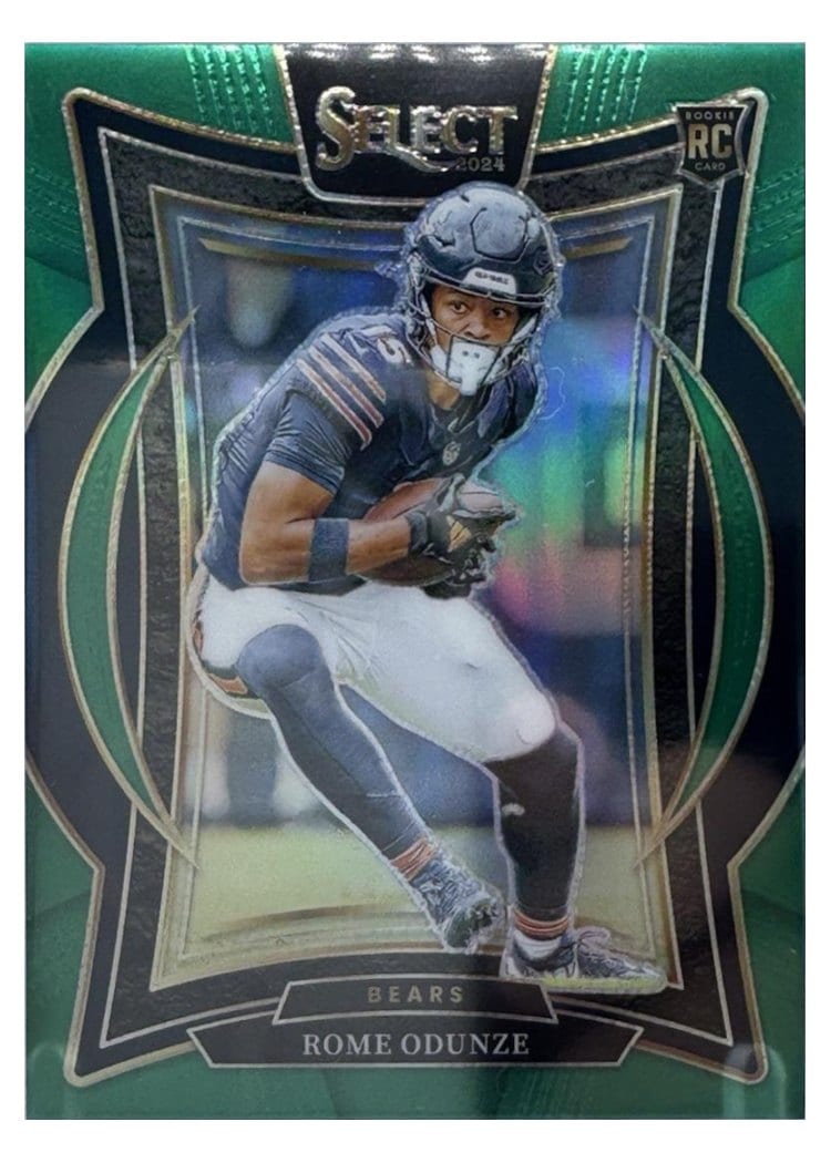 2024 Panini Select Rome Odunze Green Prizm #3 card