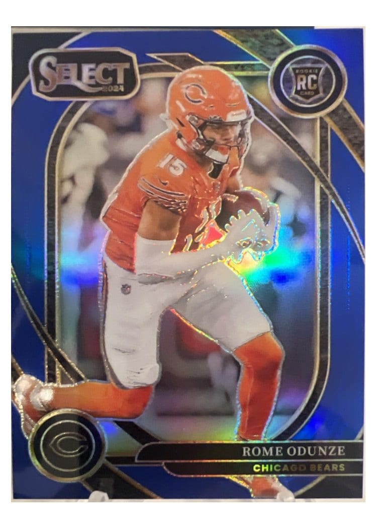 2024 Panini Select Base Set Rome Odunze Blue Prizm #236 card