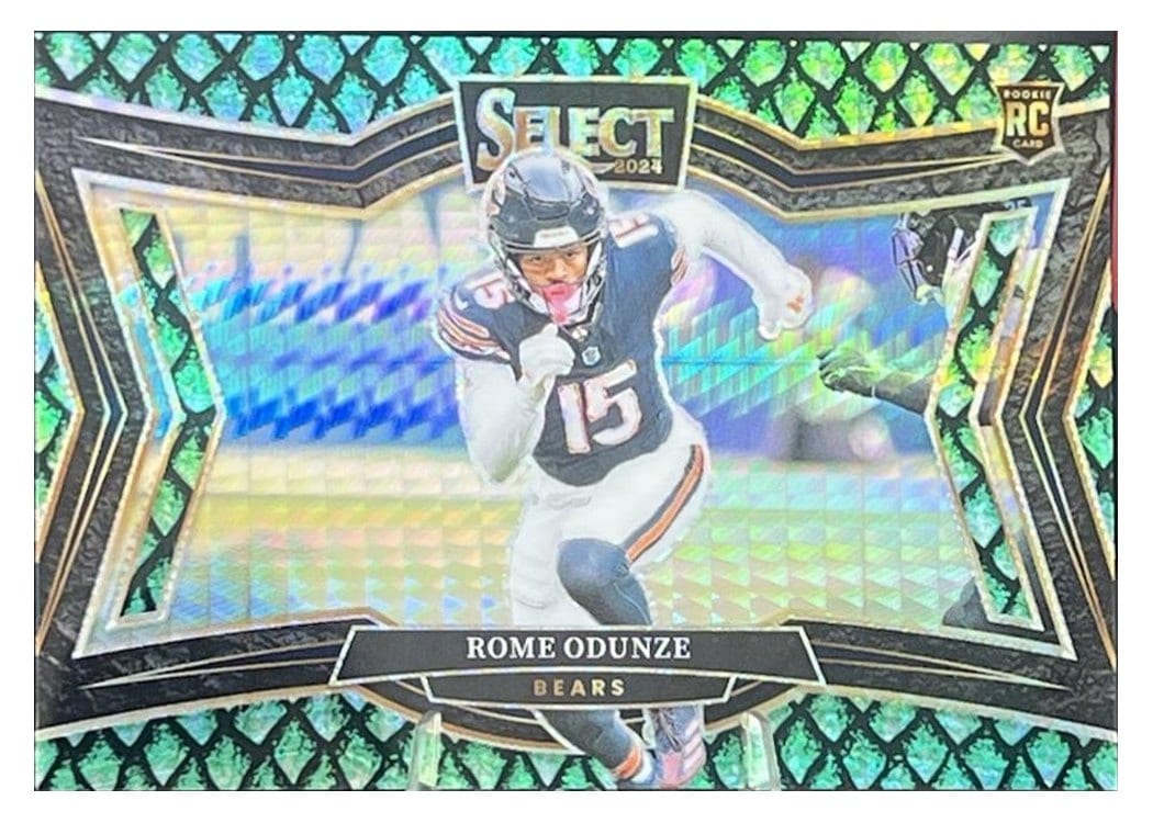 2024 Panini Select Base Set Rome Odunze Dragon Scale Prizm #405 card