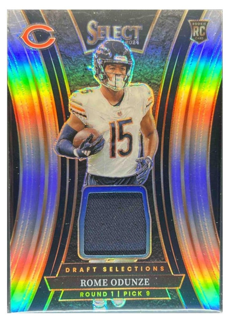 2024 Panini Select Draft Selections Memorabilia Rome Odunze #13 card