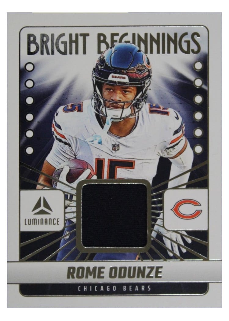 2025 Panini Luminance Bright Beginnings Relics Rome Odunze #14 card