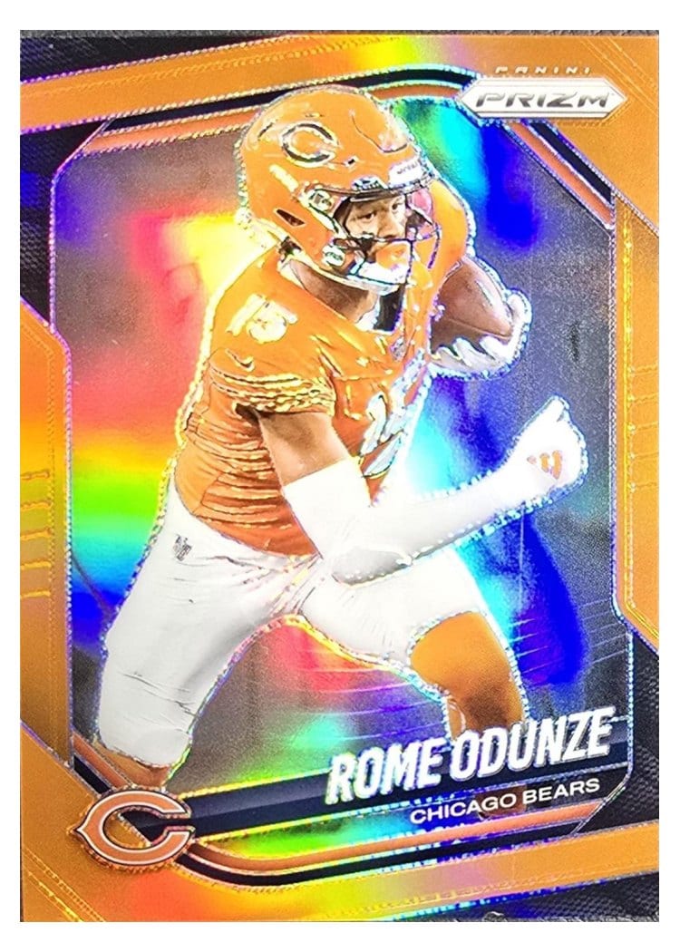 2025 Panini Prizm Base Set Rome Odunze Orange #8 card