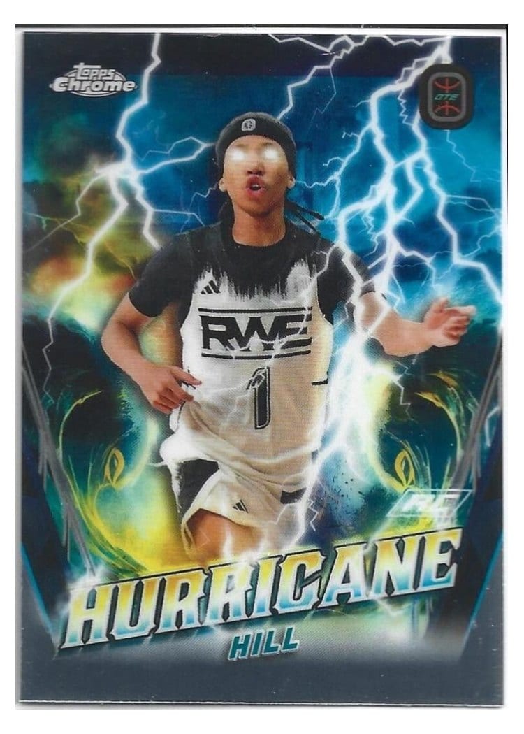 2023-24 Topps Chrome OTE Hurricane Romelo Hill #H-14 card