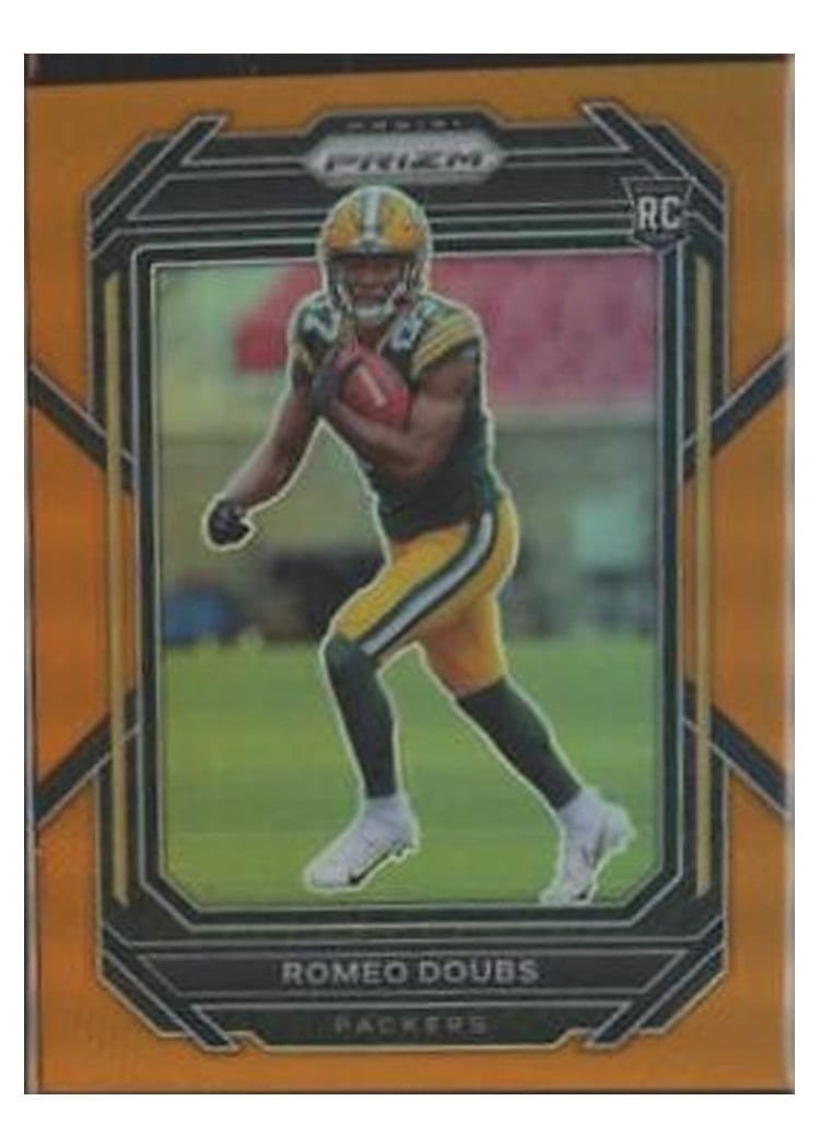2022 Panini Prizm Base Set Romeo Doubs Orange #337 card