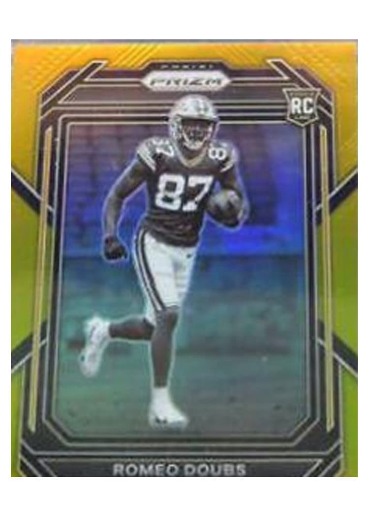 2022 Panini Prizm Base Set Romeo Doubs SP Variation Gold #337 card