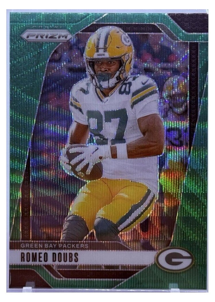2024 Panini Prizm Base Set Romeo Doubs Green Wave #104 card
