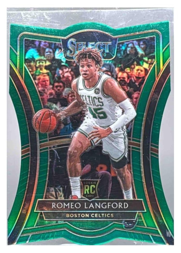 2019-20 Panini Select Base Set Romeo Langford Die Cut Green Prizm #167 card