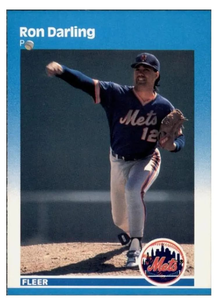 1987 Fleer Ron Darling #5 card