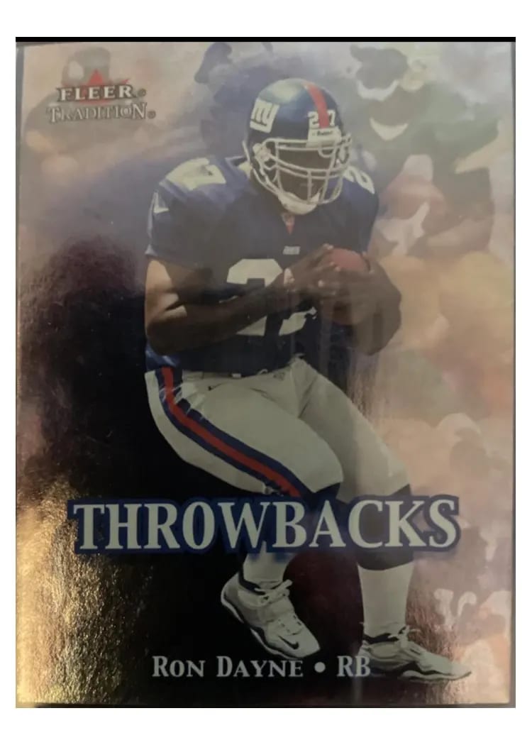 2000 Fleer Throwbacks Ron Dayne #3T card