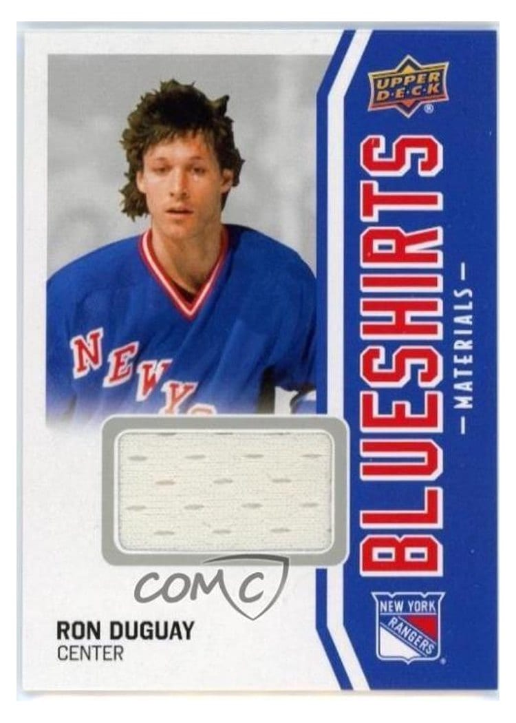 2025-26 Upper Deck New York Rangers Centennial Blueshirts Materials Ron Duguay #BSM-RD