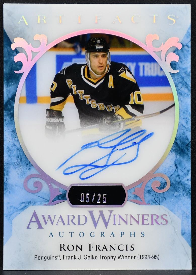 2023-24 Upper Deck Artifacts Award Winners Autographs Ron Francis #AWA-RF card